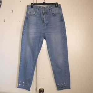 Zara basic denim mom jeans